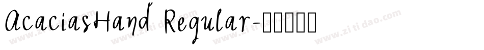 AcaciasHand Regular字体转换